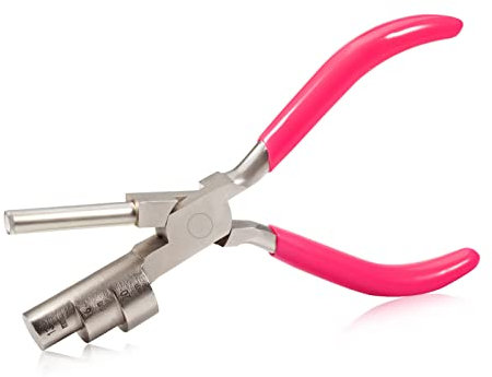 SPEEDWOX Pince à boucle de fil à 3 étapes, pince à cintrer pour emballage de fil, pince à boucle de fil, pince à bélière de bijoux pour plier les bélières de 13 mm, 16 mm, 20 mm, boucles, crochets