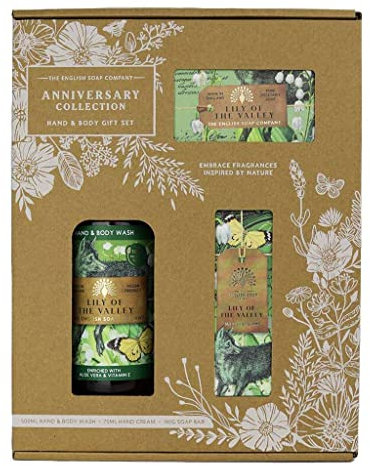 The English Soap Company Anniversary Hand and Body Gift Box Lily of The Valley