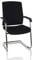 hjh OFFICE Besucherstuhl Freischwinger LEVIA VP Schwingstuhl mit Armlehnen, gepolstert, stapelbar, Stoff Schwarz 820030
