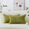 Home Brilliant Green Cushion Covers 12x20 Inch, Striped Velvet Corduroy Cushion Cover for Rectangle Cushions Indoor Outdoor Sofa Decor, Pack of 2, (30cm x 50cm, Grass Green)