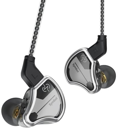 CCZ BC02 HIFI In Earphone, Primiom CNT Dynamic Driver IEM en el monitor de oído Basco profundo Cristal limpio Treble Diseño ergonómico liviano con cable OFC para canto músico (Negro, sin micrófono)