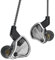 CCZ BC02 HIFI In Earphone, Primiom CNT Dynamic Driver IEM en el monitor de oído Basco profundo Cristal limpio Treble Diseño ergonómico liviano con cable OFC para canto músico (Negro, sin micrófono)