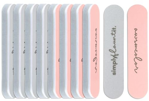 Makartt Mini Nail Files 10 Pcs Professional Nail Files Double Sided 100/180 Grit, Fingernail Toenail Files for Acrylic Nails Gel Washable Nail Accessories Manicure Tools for Home and Salon Use