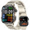 paazomu 2024 Nuevo Smartwatch Hombres Militar Resistente Bluetooth Llamada Deporte Frecuencia Cardíaca IP68 Impermeable al Aire Libre Smart Watches para Android iOS (Amarillo Acero)