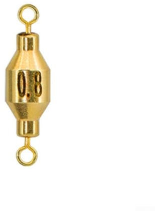 Zoegneer 10 Stück 8 Zeichen Doppelring Kupfer Anhänger Drehring Gegengewicht Anhänger im Wasser für Gleitrutsch-Bobber Setup (0,8)