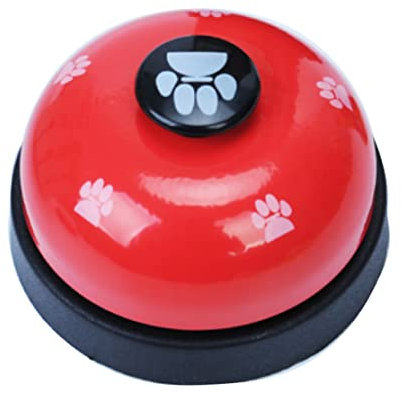 1pc Campanello per Addestramento Cani Cuccioli Campanelli per Addestramento Animali Domestici Campanello per Porta per Cani Gatto Anello Trasparente Campanello Con Base in Gomma Antiscivolo Rosso