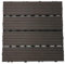 Home Hacks Composite Decking Tiles – WPC Garden Floor Tiles – Set of 11 Interlocking Wood Effect Terrace Tiles Flooring with Click System, Hot Tub Decking Board, 30 x 30cm Deck Tiles (Dark Coffee)