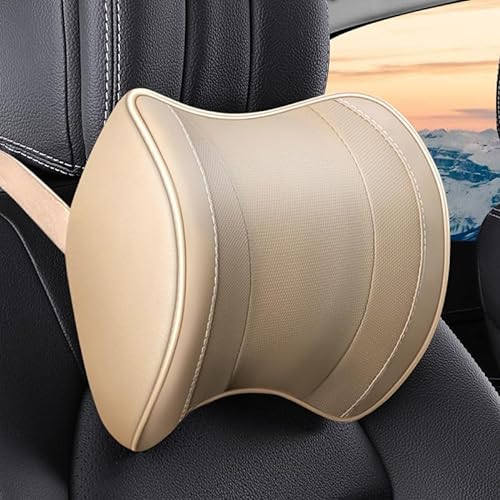 HJKJNBF Auto Nackenkissen Autositz Kopfstütze, Für Mercedes Benz W211 W203 W204 W210 W124 AMG W202 Auto Kopfstütze Kissen zum Fahren mit verstellbarem Riemen,C