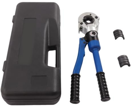 10T Hydraulische Presszange 1/2 3/4 1 Rohr Presszange Kupferrohr Pressbacken Hydraulic Pipe Crimper mit 3 Pcs Stirbt Hydraulischer Handcrimper für Kupferrohre