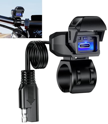 Thlevel Chargeur de Moto USB C Prise 12V 36W PD Type avec Interrupteur étanche IP66 pour 12V-24V Smartphones