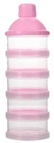Doseur De Lait | Boite Doseuse De Lait En Poudre Pour Bébé | Doseur Portable Et Empilable, 5 Compartiments, Grande Contenance, Pour Les Collations, Lait En Poudre, Collations
