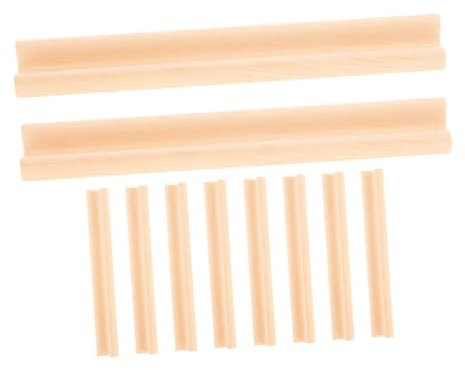 LALADEFIEE 10stücke Holzständer Für Domino-tabletts DIY-zubehör Spielkartenständer Präsentationssockel Aus Holz Domino-basen Für Multi-Funktion Einfache Aufbewahrung Und Präsentation