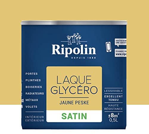 RIPOLIN Laque Glycéro Satin Jaune peske 0,5 L