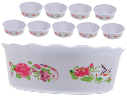 Cabilock 10piezas Macetas Hidropónicas De Plástico para Flores De y Nenúfares Macetas Decorativas para Cuencos De Agua y Plantar Interiores