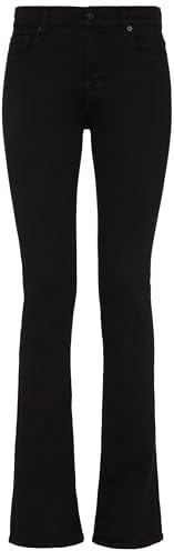 7 for All Mankind Damen Bootcut Bair Rinsed Black Jeans, Schwarz, 29W EU
