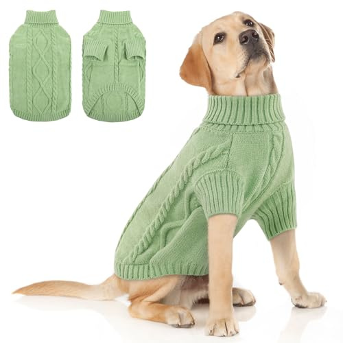 Queenmore Hundepullover Grosse Hunde, Wärme Pullover Hund Bulldogge | Dackel Pullover Hundepulli Hund Strickmantel für Große Hunde,Windhund Labrador, Mastiff, Deutscher Schäferhund