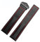 ILAZI Für TAG Heuer Armband Carbon Fiber Texture Rindsleder unten SCHWARZ ROT Armband 20mm 22mm mit Faltschließe(Black red black,20mm)
