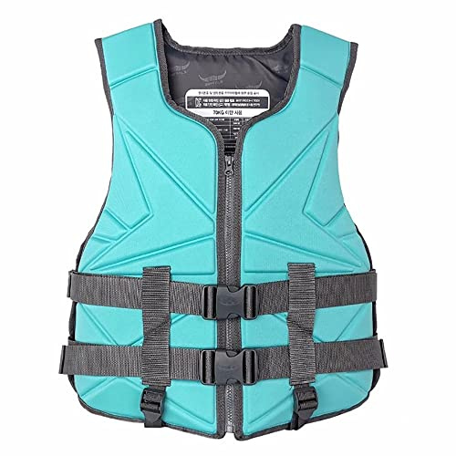 SMTSEC Giubbotto di Salvataggio Kayak, Giubbotti Salvataggio Giubbotti di Salvataggio Adulti, Gilet da Nuoto Giubbotto Galleggiante Giubbotti di Sicurezza per Kayak Pesca Sport Acquatici,Green-L