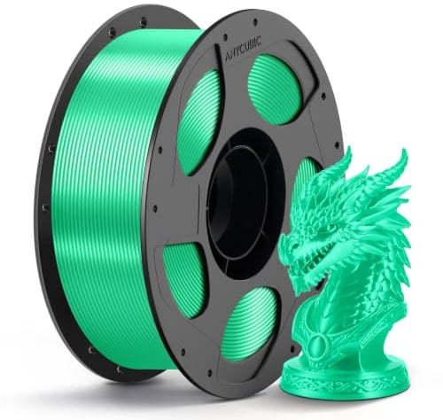 ANYCUBIC Silk PLA Filament, Seidentexturen Prächtige Farbe, 1KG Grün | Seiden PLA, Einfach zu drucken, Steuerbarer Glanz, Bruchfest