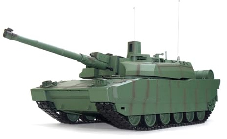 BuildCubes France H2408 Leclerc Char RC, 1/16 Réservoir RC Tank, 2.4G Char Télécommandé Réservoir Militaire Télécommandé avec Lumières Son Simulation de Recul, Jouet Version de Base