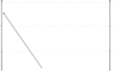 vidaXL 7 Zaunpfosten Silber Ø32mm 210cm aus verzinktem Stahl – robustes und wetterfestes Zaun-Zubehör für Garten und Terrasse, höhenverstellbare Barriere