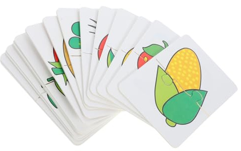 Warmhm Früchte-gemüse Lernkarten Für Junge Mädchen Pädagogisches Puzzle-Spiel Zur Feinmotorik Farb Formerkennung Interaktives Lernspielzeug Für Kindergarten Und Frühkindliche Bildung