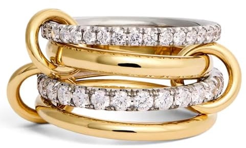 SIXDUTON Gold Stapelbar Ringe für Damen, Hypoallergene 18k Vergoldete Cubic Zirkonia Coole Ring Gold Verlobungsring Eheringe Statement Daumenring Fingerring für Frauen