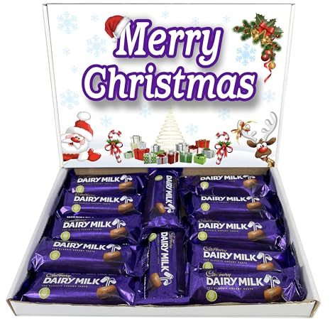 Christmas Chocolate Gift - Letterbox Gift Bouquet Hamper Box (Compatible with CADBURY DAIRY MILK)