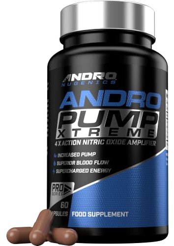 Andro Pump Xtreme Nitric Oxide Supplement for Men & Women | Nitric Oxide Booster with L-Arginine HCL, L-Arginine AAKG, L-Citrulline & Beetroot Powder Pre Workout Performance Support 60 Vegan Capsules
