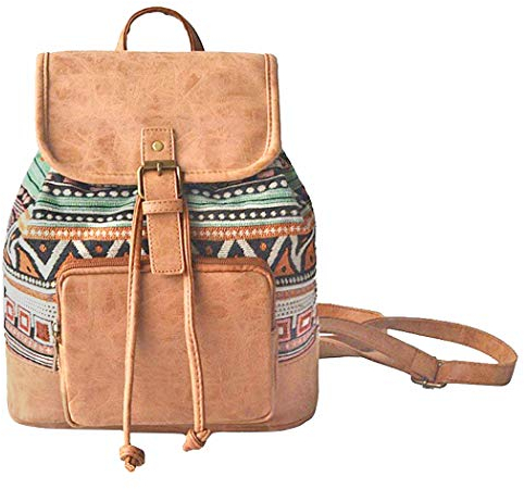abaría - Moda la mochila de lona y cuero, bolsos de mujer, mochila pequeño bolsa de viaje, mochilas tipo casual niñas
