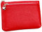 HXT-OAK Portefeuille en Cuir avec Protection RFID Petit Porte-Monnaie Mini Portefeuille Portefeuille à Fermeture éclair en Forme de cœur avec 3 Compartiments pour Billets et Cartes Rouge