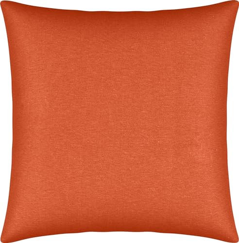 Erwin Müller Kuschelkissenbezug, Kissenhülle Single-Jersey Murnau - Terra Größe 40x40 cm - bügelfrei, strapazierstark, elastisch, mit Reißverschluss
