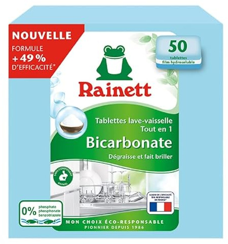 RAINETT - Lave Vaisselle Au Bicarbonate 1Kg - le Lot De 3