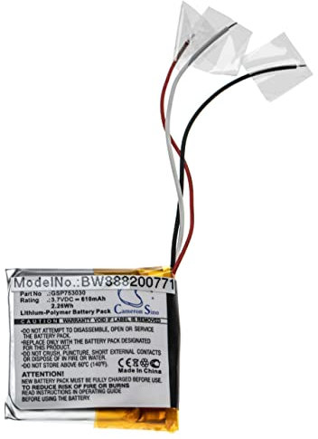 vhbw Batería Compatible con JBL Everest Elite E45BT, 300, E55BT Auriculares inalámbricos, Cascos (610 mAh, 3,7 V, polímero de Litio)