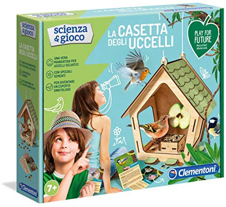 Clementoni - 19152 - Scienza E Gioco - La Casetta degli Uccelli - Made in Italy - Play for Future - Gioco Laboratorio Scientifico per Bambini dai 7 Anni, Italiano, Multicolore