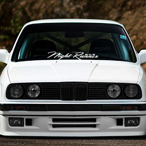 myrockshirt Schriftzug Night Runner ca 50cm Windschutzscheibe Aufkleber Sticker Autoaufkleber Profi-Qualität Sticker UV-fest