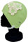 Blue Reef Seoul Bubble - Cuffia da nuoto da donna classica retrò con 3 fiori in 2 colori, con trio di petali 3D, elegante, vintage, taglia unica, per adulti, con cinturino (verde/bianco)