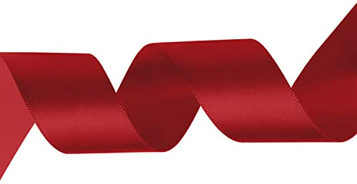 WedDecor 50mm x 25 Metres Scarlet Double Sided Polyester Ribbon