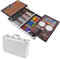 Taylor & Brown 145-Piece 2 Layers, Kids Art Set Studio Supplies for Drawing, Painting, Portable Aluminum Case Kit for Kids, Teens, Adults Great Gift for Beginner and Serious Artists (Silver)