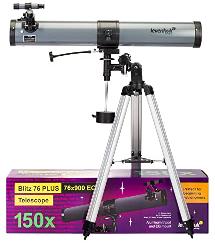 Levenhuk Blitz 76 Plus 76 mm Newton'Sches Spiegelteleskop Mit Stativ Und Erweitertem Zubehörset