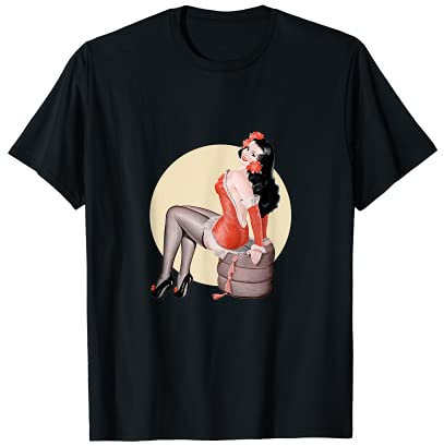 Vintage 1940er Pin Up Girl Sexy Classic Retro American Art T-Shirt