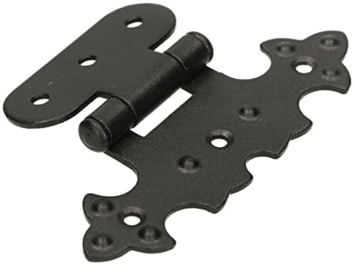 KOTARBAU® Bisagras para muebles, Bisagra de acero inoxidable, Bisagra de libro para puertas de muebles, Bisagra de doble hoja, Negro, Conector multiuso, Bisagra para cajas, decorativa, Retro