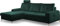 WFL GROUP Ecksofa Schlafsofa mit Bettkasten - Sofa Couch Ecksofa mit Schlaffunktion Bettfunktion L-Form mit Ottomane - Links - Grün