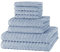 Merana Oslo Handtuch Set | schnelltrocknend, weich & fusselfrei | Frottier Luxus Qualität | 100% Baumwolle Frottee | Oeko-TEX | 590 GSM | Hellblau (8er Sparset | 4 Gästetuch, 2 Handtuch, 2 Duschtuch)