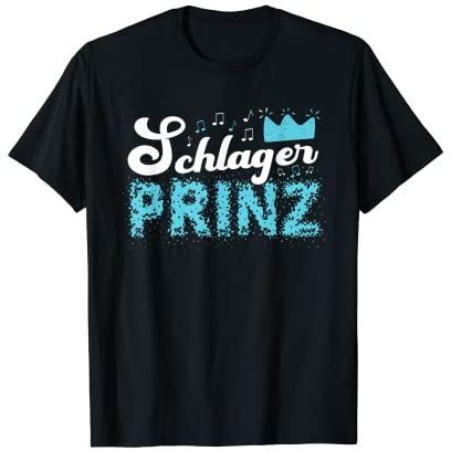 Schlager Prinz Schlager Outfit Herren Schlagerparty Kostüm T-Shirt