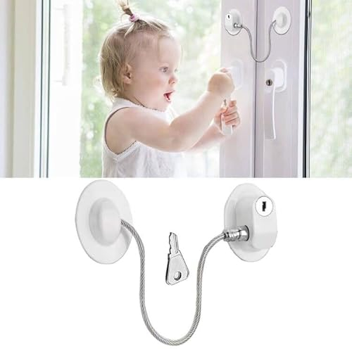 Seguridad para Ventanas Puertas, Limitadores de Puertas y Ventanas, Cerraduras de Puertas y Ventanas, Puerta Cierre de Seguridad, Cerradura Nevera, Candado Nevera Autoadhesiva