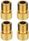 TCPENG® 4 PCS Presta to Schrader Bike Valve Adaptor, Brass Bike Pump Adapter Converter, Rubber Inner Ring, Inflate Bike Tyre with Standard Pump or Air Compressor