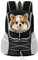 Pawaboo Pet Dog Carrier Backpack, Puppy Dog Travel Carrier Front Pack for Small Medium Dogs Cats, Adjustable Breathable Carrying Backpack with Safety Strips for Hiking Travel Outdoors, Schwarz M