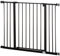 PawHut Barrière de sécurité Longueur réglable 76-82/86-97/101-107 cm Hauteur 76 cm sans perçage métal Plastique Noir
