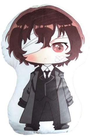 Zhongkaihua Bungo Stray Dogs Dazai Osamu Plüschkissen, Anime-Kissen, niedlich, weiche PP-Baumwolle, gefüllt, 45 cm, Heimdekoration für Mädchen und Jungen (45 cm, Dazai Osamu)